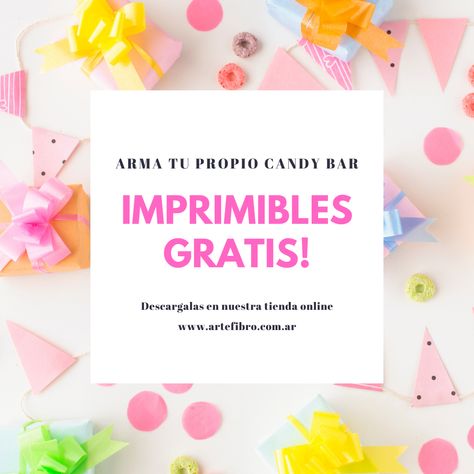 Imprimibles gratuitos para Candy Bar, editables en PDF Candy Bar Template Printable Free, Ideas De Candy Bar, Candy Bar Diy, Candy Bar Frozen, Candy Bar Decoracion, Diy Candy Bar, Dulce Candy, Baby Shower Candy Bar, Candy Bar Party