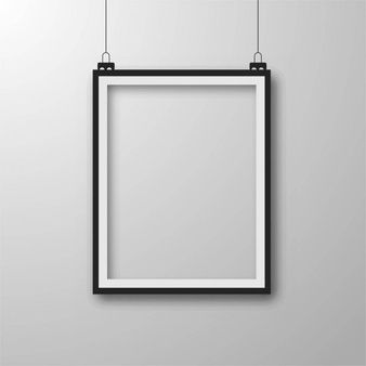 Realistic black frame Frame For Pictures, Frame On Wall, Picture Frame Design, Wall Frame Design, Creative Typography Design, Frame Download, Empty Frames, Vector Frame, Instagram Photo Frame