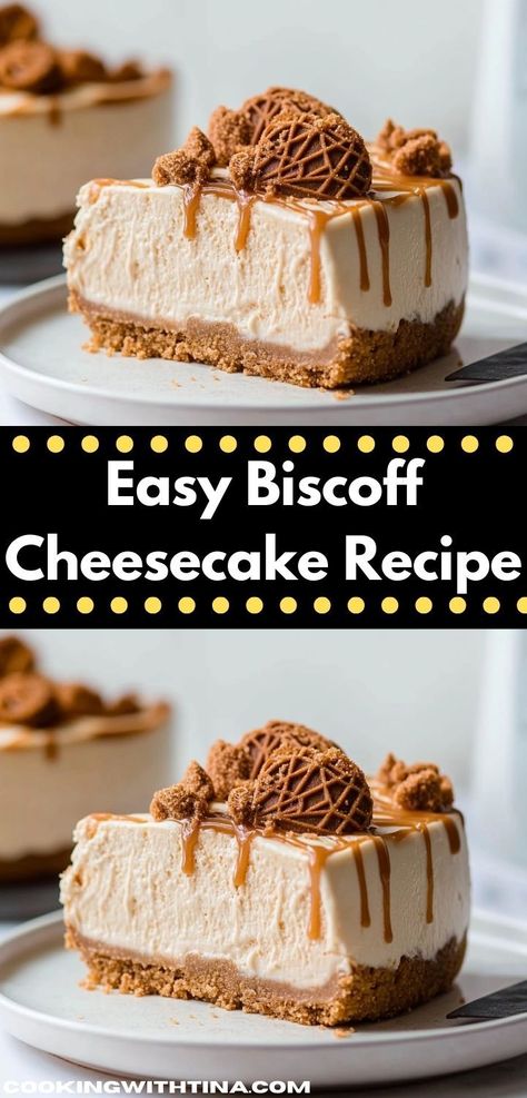 Searching for the perfect holiday dessert? This Biscoff Cheesecake is not only delicious but also easy to make, making it a fantastic addition to your Thanksgiving or Christmas table. Everyone will love this unique twist on cheesecake! Thanksgiving Desserts Cheesecake, Unique Thanksgiving Desserts, Unique Christmas Desserts, Unique Cheesecake Recipes, Biscoff Crust, Holiday Cheesecake Recipes, Cookie Crust Recipe, Thanksgiving Cheesecake, Holiday Cheesecake