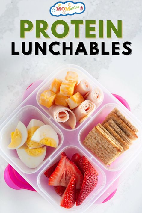 Upgrade your lunch with this homemade protein lunchable that adds more nutrition into your packed lunch for school. High Protein Meals For Kids, Protein Lunchables, High Protein Snacks For Kids, Lunch Ideas For Teens, Homemade Lunchables, Lunch For School, Kids Lunch Box Meals, Snack Boxes Healthy, Kids Packed Lunch