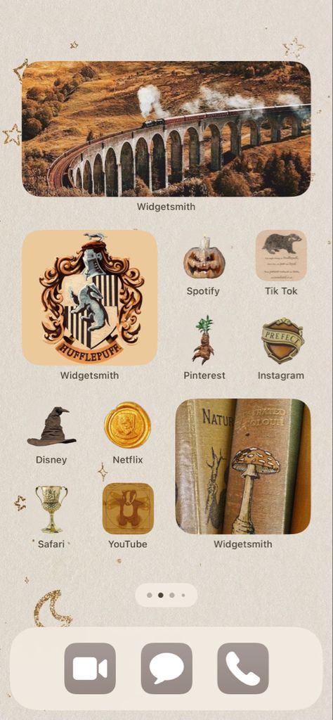 Harry Potter Halloween Fall Theme IOS Homescreen Layout Hufflepuff Phone Theme, Harry Potter Phone Layout, Harry Potter Phone Theme, Harry Potter Layout, Harry Potter Homescreen, Harry Potter App Icons, Ios Homescreen Layout, Harry Potter App, Widgets Iphone