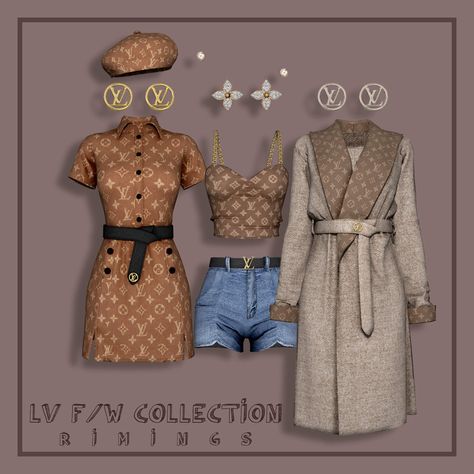 Sims4 Cc Designer Clothes, Sims 4 Mods Outfits, Sims Cc Designer Clothes, Sims 4 Rimings Cc, Sims 4 Fashion Designer Mod, Sims 4 Cc Expensive Clothes, Ts4 Fashion Designer Cc, Fendi Cc Sims 4, Luxury Sims 4 Cc Clothes