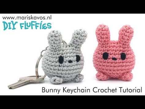 Learn how to create this cute bunny Amigurumi keychain with this free bunny crochet pattern. Easy to crochet pattern, great for beginners. Crochet Stuff Animals, Random Acts Of Crochet Kindness, Crochet Kindness, Easter Bunny Crochet Pattern, Amigurumi Plushies, Keychain Tutorial, Crochet Characters, Crochet Sloth, Amigurumi Keychain