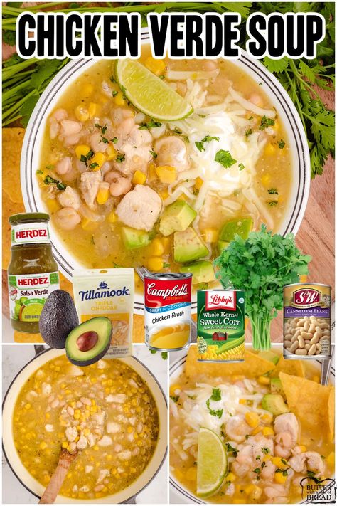 South Western Chicken Soup, Green Salsa Chicken Soup, Chili Verde Sopita Soup, Chicken Chile Verde Soup, Chicken Verde Soup, Recipe Using Salsa, Salsa Verde Chicken Soup, Corn Broth, Southwestern Soup