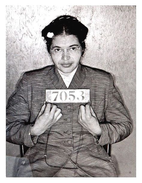 On this day in 1955, Rosa Parks took her fateful bus ride in Montgomery, Alabama. Rosa Parks, Civil Rights Movement, Poster Pictures, African American Art, African American History, African American Women, White Photo, Mug Shots, Civil Rights