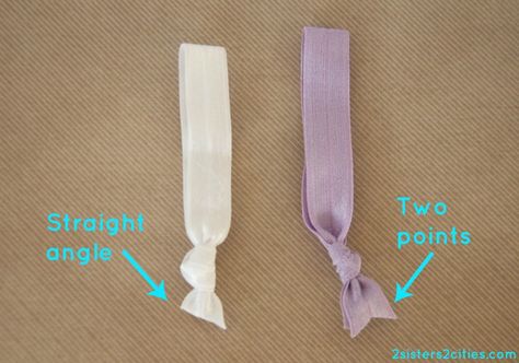 DIY Hair Ties using fold over elastic. These popular hair ties are sold at Anthropologie and Birch Box, but it's also very easy to make your own. One yard of fold over elastic can be purchased at Sunshine Shoppe Supply for less than $0.50 a yard! Read the full tutorial on how to make these at 2sisters2cities.com. Elastic Hair Ties Diy, Diy Hair Ties, Birch Box, Diy Giveaway, Diy Elastic, Hair Ties Diy, Hair Tie Bracelet, 2 Sisters, Halloween Accessories Hair