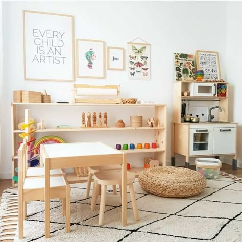 21 Fun Kids Playroom Ideas & Design Tips | Extra Space Storage Montessori Playroom, Montessori Room, Toddler Playroom, Kids Playroom Decor, Playroom Design, Toddler Rooms, Toddler Bedrooms, Toy Rooms, Kids Room Design