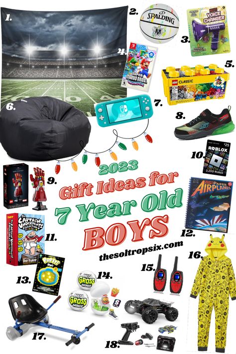 Christmas Gifts for 7 Year Old Boys - The Soltrop Six Ten Year Old Boy Gifts, Christmas Gifts For 7 Year Boy, Gifts For 7 Year Boy, Gifts For 9 Year Boy, Big Christmas Gifts, Christmas Presents For Boys, Stocking Stuffers For Boys, Best Gifts For Boys, Top Christmas Gifts