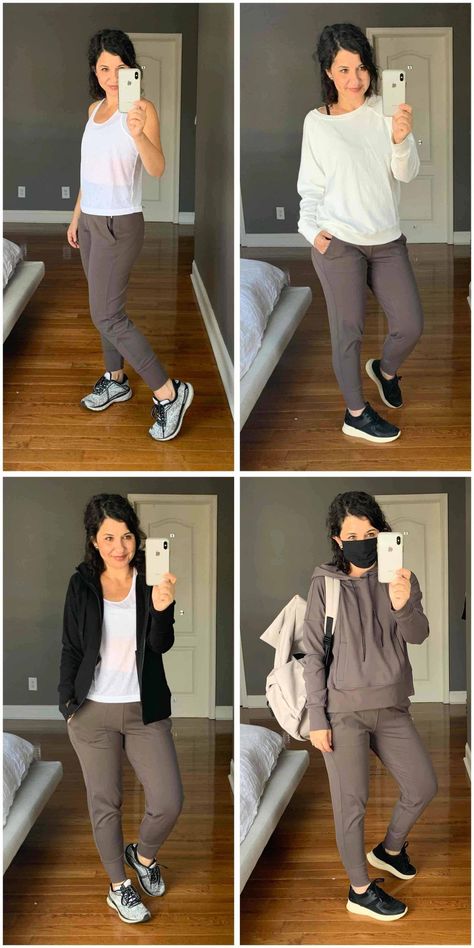 ATHLETA JOGGERS: WORKOUT PANTS THAT AREN'T SKINTIGHT | Bored & ready for a fresh take on workout pants, I searched Athleta for cute joggers & workout pants that aren’t skin-tight. Behold my try-on... | #THEMomEditStyle #AthletaJoggers #StayAtHomeOutfits #Loungewear #CuteActivewear #AthletaSalutationJoggers #AthletaVeniceJoggers #CuteWorkoutPants #LooseWorkoutPants #CasualOutfitsFall #WomensJoggers Athleta Outfit, Jogger Pants Outfit Women, Athleta Outfits, Joggers Outfit Women, Athleta Joggers, Cute Joggers, Skin Tight Pants, Pants Outfit Work, Activewear Outfits