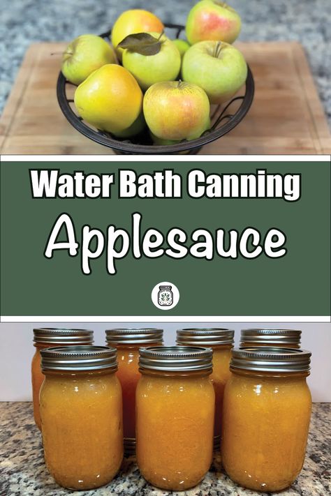 Master the art of water bath canning with our simple guide to canning applesauce! Preserve the fresh, sweet taste of apples with this easy and effective method. Our step-by-step instructions will help you create delicious applesauce that lasts all year. Perfect for those new to canning or looking to refine their skills. Click to learn how to get started! #WaterBathCanning #HomemadeApplesauce #CanningGuide #DIYFoodPreservation #HomeCanning Water Bath Canning Apple Butter, Canning Apple Sauce Water Bath, Water Bath Applesauce, Large Batch Applesauce, Canning Applesauce Water Bath, Water Bath Canning Applesauce, Applesauce For Canning, Apple Recipes For Canning, Apple Canning