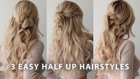 Flaunt stunning half up half down hair with tape in human hair extensions Half Up Hairstyles For Work, Up Hairstyles For Work, Easy Half Up Hairstyles, Hairstyles For Spring, Diy Bridesmaid Hair, Hairstyles For Work, Half Up Hairstyles, Easy Formal Hairstyles, Easy Work Hairstyles