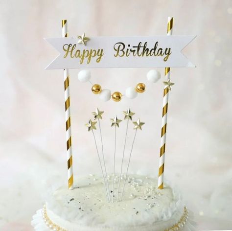 Gold Happy Birthday Cake Topper Set - Etsy UK | Cake banner topper, Diy cake topper birthday, Birthday cake toppers Princess Banner, Diy Cake Topper Birthday, Toppers Diy, Happy Birthday Cupcakes, Cake Banner, Diy Cake Topper, Birthday Star, Cake Banner Topper, Happy Birthday Cake