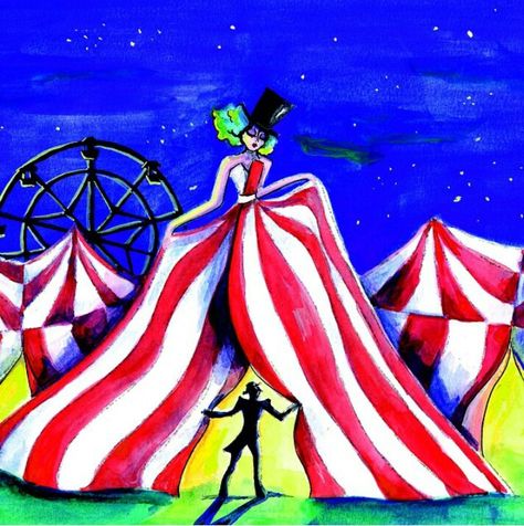 Circus Theme Painting, Circus Painting Ideas, Circus Painting, Fundraiser Themes, Sugar Skull Drawing, Circus Background, Clown Art, Canvas Art Painting Acrylic, Dark Circus