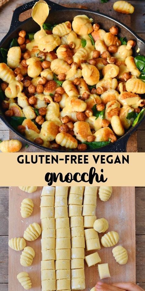 Vegan Gnocchi, Gnocchi Recipes Homemade, Gnocchi Dishes, Gluten Free Gnocchi, Gnocchi Recipe, Gluten Free Living, Homemade Gluten Free, Gnocchi Recipes, Vegan Gluten Free Recipes