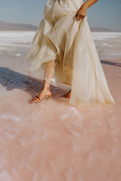 Pink Lake Utah Elopement | lusiastudiophotography.com Pink Lake Utah, Life Letters, Salt Flats Utah, Salt Flat, Lake Photoshoot, Lake Style, Utah Elopement, Flat Photo, Pink Lake