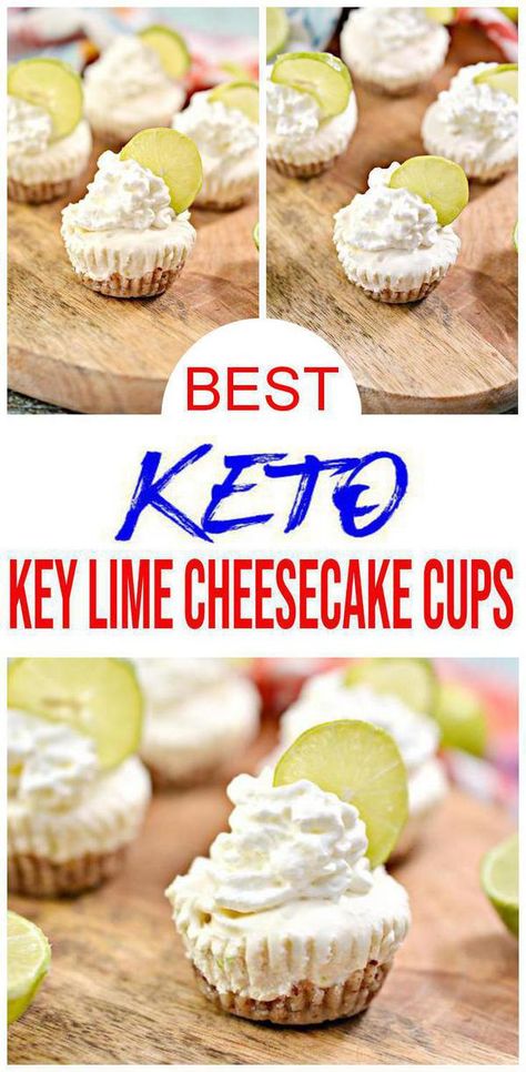 Keto Cheesecake Cups, Easy Snacks Desserts, Keto Key Lime Cheesecake, Cheesecake Key Lime, Brownies Dairy Free, Keto Key Lime, Keto Bites, Key Lime Cheesecake Recipe, Simple Cheesecake