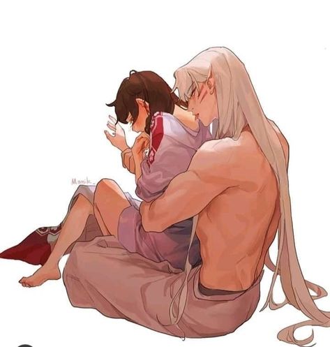 Amor Inuyasha, Rin And Sesshomaru, Inuyasha Love, Seshomaru Y Rin, Inuyasha And Sesshomaru, Inuyasha Fan Art, Seven Deadly Sins Anime, Anime Nerd, Anime Couples Drawings