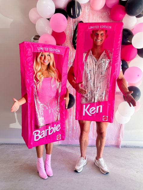 Barbie Box Costume, Barbie And Ken Costume, Halloween Costumes 2014, Great Costume Ideas, Barbie Halloween Costume, Box Costumes, Barbie Halloween, Fantasia Disney, Diy Kostüm