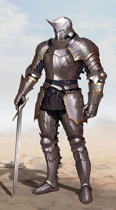 Armor knight, seokkyo jeong on ArtStation at https://www.artstation.com/artwork/1vbq8 Plate Armor, Knight Art, Knight Armor, Dungeons And Dragons Characters, Medieval Armor, Fantasy Armor, Armor Concept, Fantasy Warrior, Fantasy Inspiration