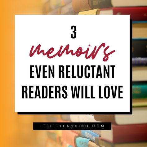 Need a memoir for your English class, but not sure which ones will engage every reader? Check out this post for a list of memoir titles that will engage even reluctant readers! Character Analysis Graphic Organizer, Teaching High School English, Secondary English, Language Arts Teacher, Diverse Books, Secondary Ela, Reluctant Readers, English Teachers, Independent Reading