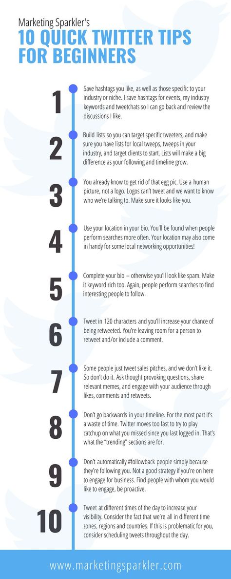 Need a little more twitter-savvy? Here are 10 quick twitter tips for beginners. Use these quick tips and have fun! #MarketingSparkler #TwitterTips&Tricks #HowToUseTwitterForBusiness #TwitterForBeginnersTips #BusinessEntrepreneur #SuccessfulOnlineBusiness #OnlineMarketingSocialMedia #OnlineEnagaementIdeasFun Twitter Growth, Twitter Strategy, Media Infographic, Online Marketing Social Media, Marketing Infographics, Social Media Automation, Seo Writing, Twitter Tips, Marketing Calendar