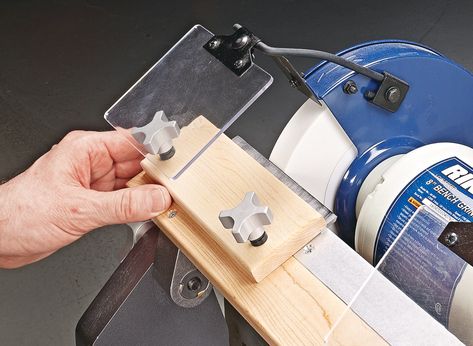 Multi-Purpose Sharpening Station | Woodworking Project | Woodsmith Plans Sharpening Station, Cam Clamp, Woodsmith Plans, Bench Grinder, Sharpening Tools, Workshop Organization, Lathe Tools, Belt Sander, Woodworking Hand Tools