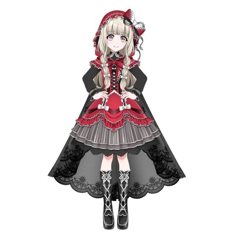 D4dj Kurumi, Kurumi D4dj, D4dj Outfits, Goth Kawaii Art, Birthday Illustration, Kawaii Goth, Dj Booth, Promotional Image, Fandom Games