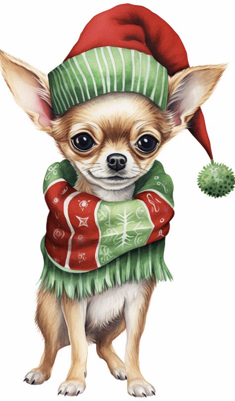 Christmas Chihuahua Pictures, Chihuahua Quotes, Chihuahua Christmas, Meds For Dogs, Celtic Nations, Christmas Rocks, Chihuahua Art, Chihuahua Mom, Merry Christmas Gif