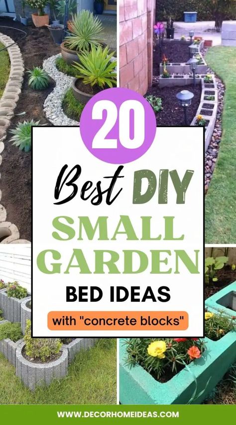 Small Garden Bed Ideas, Cinder Block Garden Bed, Cinder Blocks Diy, Brick Planter, Cinder Block Garden, Small Garden Ideas, Diy Garden Bed, Building Raised Garden Beds, Building A Raised Garden