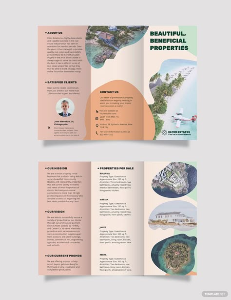 Travel Brochure Design, Brochure Graphic, Brochure Design Creative, Brochure Design Layout, Brochure Inspiration, Trifold Brochure Design, Pamphlet Design, Graphic Design Brochure, Bi Fold Brochure