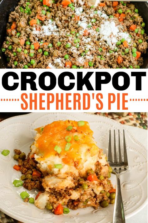 Crock Pot Shepherds Pie Recipe - Life is Sweeter By Design Shepherds Pie Recipe Crockpot, Ground Beef Crockpot, Shepherds Pie Recipe Healthy, Beef Crockpot, Shepherds Pie Recipe, Diner Recept, Recipes Beef, Crockpot Recipes Beef, Cottage Pie