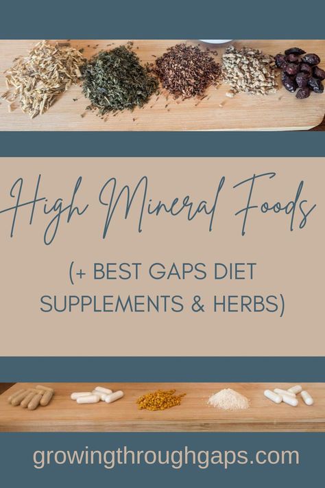 Re-mineralize your body with a few simple high mineral foods and herbs. Minerals support every process in our bodies, such as being able to breathe, having proper muscle function, bone formation, and organ function, to name a few. Without an active nutrition plan to continuously re-mineralize our bodies, we become depleted and ill. A few examples that can be alleviated with proper nutrition and minerals are adrenal fatigue, extreme morning sickness, Hashimoto’s, and acne. Magnesium Rich Foods, Gaps Diet, Diet Drinks, Morning Sickness, Diet Supplements, Adrenal Fatigue, Proper Nutrition, Nutrition Plans, Our Body