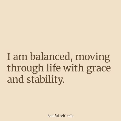 Finding balance is the key to a peaceful life 🌿✨. I am grounded, centered, and in harmony with myself and the world around me. When life gets chaotic, I choose balance over overwhelm. I honor the flow of life, embracing moments of action and rest equally. 🌸 By maintaining inner balance, I create space for growth, healing, and joy. Let's embrace this journey of balance together and spread calmness, peace, and positivity. 💖 Remember, balance isn't something you find; it's something you cr... Quotes On Balance, Balance Quote, Balance Aesthetic, Balance Is The Key, I Am Grounded, Balance Quotes, Balanced Aesthetic, Flow Of Life, Vision Board Quotes