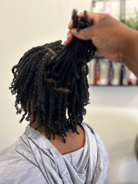 Do you want to a change but don’t want a permanent commitment? Sis, I got you!!! Here pictured is my client and she got the mini two strand twists. It’s gives the illusion that it is Locs. This style can last you up to 3-4 weeks and you have endless styling options.  So if are you ready to try something different, I can’t wait to get your hair fall ready with these gorgeous mini twist! Locs Short Hair, Starter Locs Short Hair, Starter Locs Short, Two Strand Twist Starter Locs, Twist Starter Locs, Locs Short, Two Strand Twists, Two Strand Twist, Starter Locs