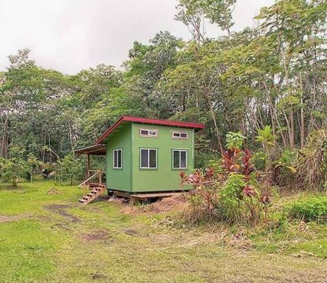 140 Sq Ft Tiny Off-Grid Cabin For Sale in Pahoa, HI $59K – Tiny House Calling 140 Sq Ft Tiny House, Olympic Size Swimming Pool, Prefab Houses, Container Houses, Cabins For Sale, Tiny House For Sale, Off Grid Cabin, Tiny Cabin, Tiny Houses For Sale