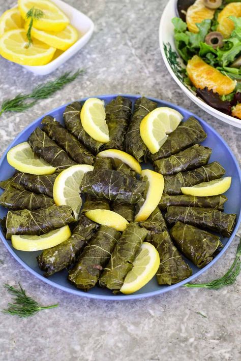 Sarma Recipe, Rice Dishes Healthy, Grape Leaves Recipe, Albanian Recipes, Stuffed Grape Leaves, Savory Rice, Rice Dish, Grape Leaf, Fruit Salad Recipes