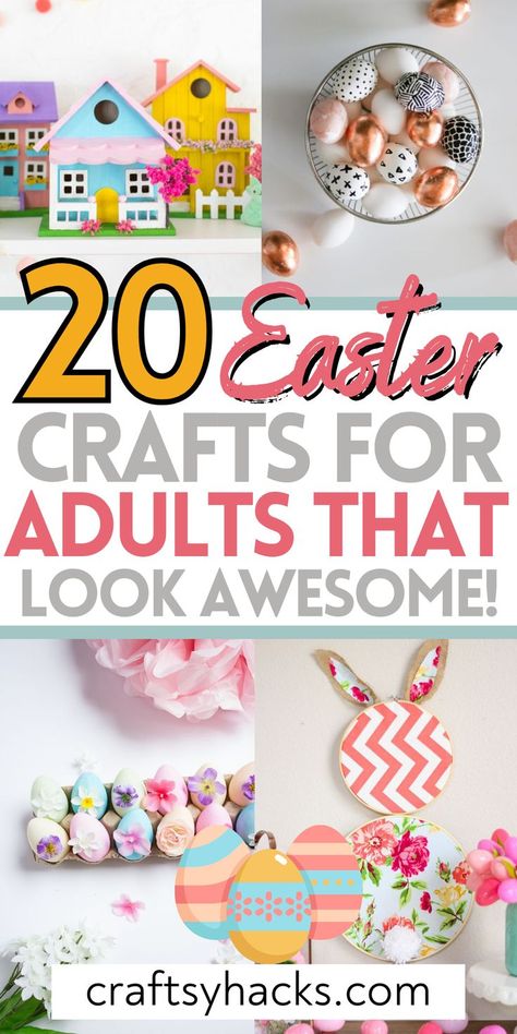 Have fun with these Easter crafts for adults. They are fun DIY projects for adults you can enjoy Easter wit hthese fun crafting ideas. Enjoy! Easter Crafts For Middle Schoolers, Easter Craft For Teenagers, Easter Crafts Older Kids, Fun Easter Crafts For Teens, Easter Crafts Teens, Easter Arts And Crafts For Adults, Cool Easter Crafts, Quick And Easy Easter Crafts, Crafts For Easter For Adults