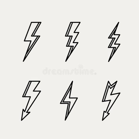 Lightning Bolt Outline, Lightening Tattoo Bolt, Lightning Outline, Small Lightning Bolt Tattoo, Lightning Doodle, Thunderbolt Tattoo, Icon Minimal, Blitz Tattoo, Lightning Bolt Tattoo