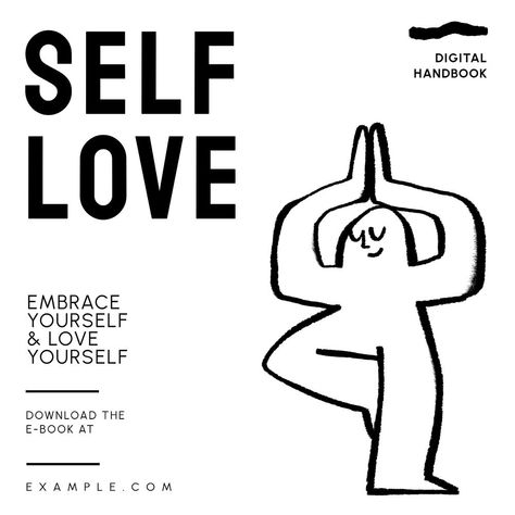 Self love ebook Instagram post template, editable text | free image by rawpixel.com / Ling Yoga And Art Studio, Self Care Graphic Design Poster, Wellness Illustration Graphic Design, Self Love Graphic Design, Text Instagram Posts, Yoga Instagram Post Ideas, Mindfulness Illustrations, Meditation Branding, Massage Illustration