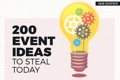 200 unique event ideas to surprise your attendees. The only article you need in 2018 to plan successful events that wow attendees. College Event Ideas, Event Ideas Creative, Unique Event Ideas, Work Event Ideas, Party Planning Business, College Event, Interactive Events, Events Place, Corporate Event Planning