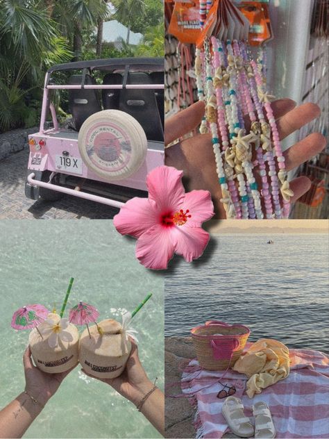 2000s Hawaii Aesthetic, Summer Core Aesthetic, Girly Summer Aesthetic, Tropical Summer Aesthetic, Pink Beach Aesthetic, Summer Sun Aesthetic, Summer Pink Aesthetic, Tropical Core, Coconut Summer