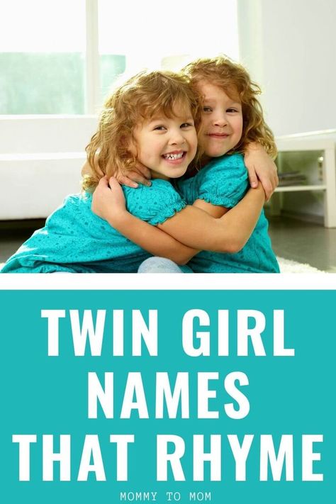 Are you searching for cute twin girl names that rhyme? We can help with that! In this post, discover 109 popular and adorable rhyming names for twin girls. Twin Name Ideas, Names That Rhyme, Twin Girl Names, Twin Baby Names, Rhyming Names, Girl Cat Names, Twin Humor, Middle Names For Girls, Twin Names