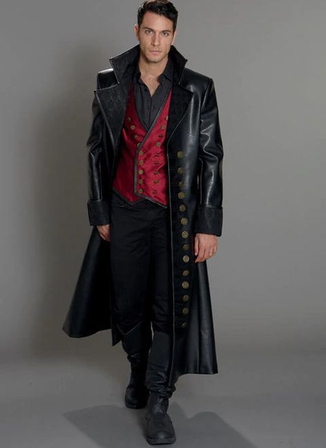 Blood Outfit, Christine Feehan, Men's Trench Coat, Costume Sewing Patterns, Vampire Costume, Trench Coat Men, Costume Patterns, Mccalls Sewing Patterns, Vest Coat