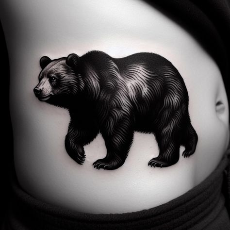 Powerful bear tattoo designs that symbolize strength and courage. Discover your next ink inspiration! #tattoo_art #tattoo_sketch #tattoo #tattoo_for_woman #tattoo_ideas #tattoo_for_man Standing Bear Tattoo, Bear Tattoo Ideas For Women, Bear Tattoos For Men, Tattoo Art Ideas, Black Bear Tattoo, Bear Tattoo Designs, Woman Tattoo, Bear Tattoos, Inspiration Tattoo