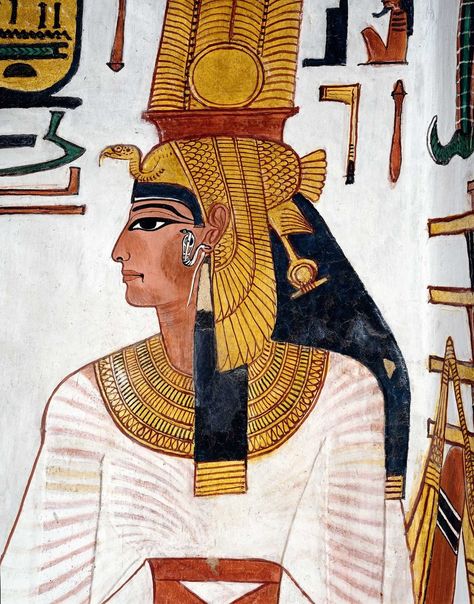 Queen #Nefertari "The Beloved of the Goddess of Mut” The lovely #queen Nefertari was a very educated queen who used some unique skills in diplomatic relations. She married pharaoh #RamessesII when she was only 13 years old  #Egypt #AncientEgypt #Egyptology #Egyptologist #History #EgyptHistory #thisisegypt #Nefertari #RamessesII #AbuSimbelTemple Ancient Egyptian Women, Queen Nefertari, History Wallpaper, Starověký Egypt, Egyptian Painting, Ramses Ii, Ancient Egypt Art, Old Egypt, Egyptian Queen