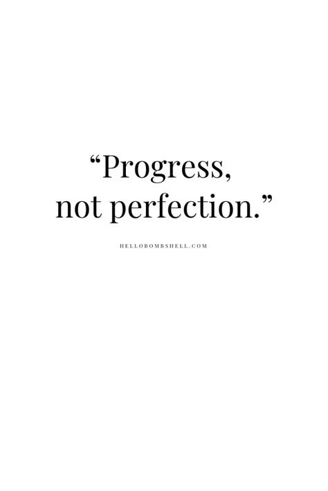 Progress not perfection. Quote to live by. Motivation Jar, Creative Inspiration Quotes, Citation Encouragement, Citation Force, Life Quotes For Girls, Simple Life Quotes, Woman Happy, Feel Like Giving Up, Simple Quotes