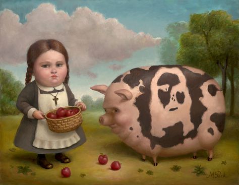 "La Divina porcina" - Marion Peck artist Marion Peck, Mark Ryden, Lowbrow Art, Creepy Art, Pop Surrealism, Pics Art, The Divine, Art Movement, Whimsical Art