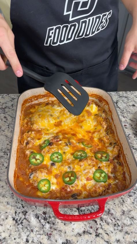 Food Dudes | Easy Mexican Chicken and Rice Casserole #easyrecipes #mexicanfood #dumpandbake #homecooking | Instagram Spanish Rice Chicken Casserole, Mexican Baked Chicken, Mexican Chicken Rice Casserole Recipes, Mexican Rice And Chicken, Creamy Mexican Rice, Easy Mexican Chicken And Rice, Mexican Chicken And Rice Casserole, Food Dudes Cook, Mexican Chicken Rice Casserole