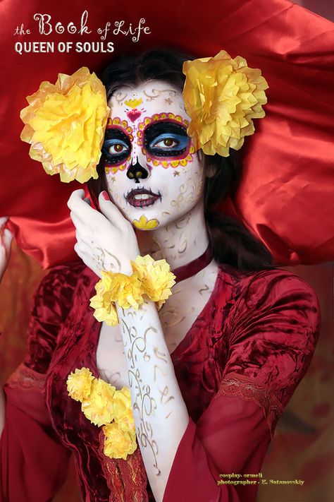 Book Of Life Costume, The Book Of Life, Sugar Skull Makeup, Halloween 2015, Halloween 2016, Halloween Make Up, Halloween 2018, Amazing Cosplay, Fantasy Makeup