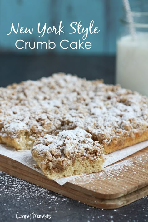 New York Style Crumb Cake Old Fashioned Crumb Cake Recipe, Yeast Crumb Cake, Easy Crumb Cake, New York Crumb Cake Recipe, Crumb Coffee Cakes, Crumb Cake Recipe, Dessert Board, Breakfast Sweets, Coffee Cakes